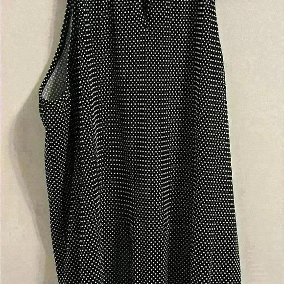 NWOT Joan Vass halter top flowy career church knit stretch polka dot tank medium - Picture 2 of 5
